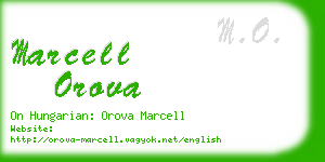 marcell orova business card